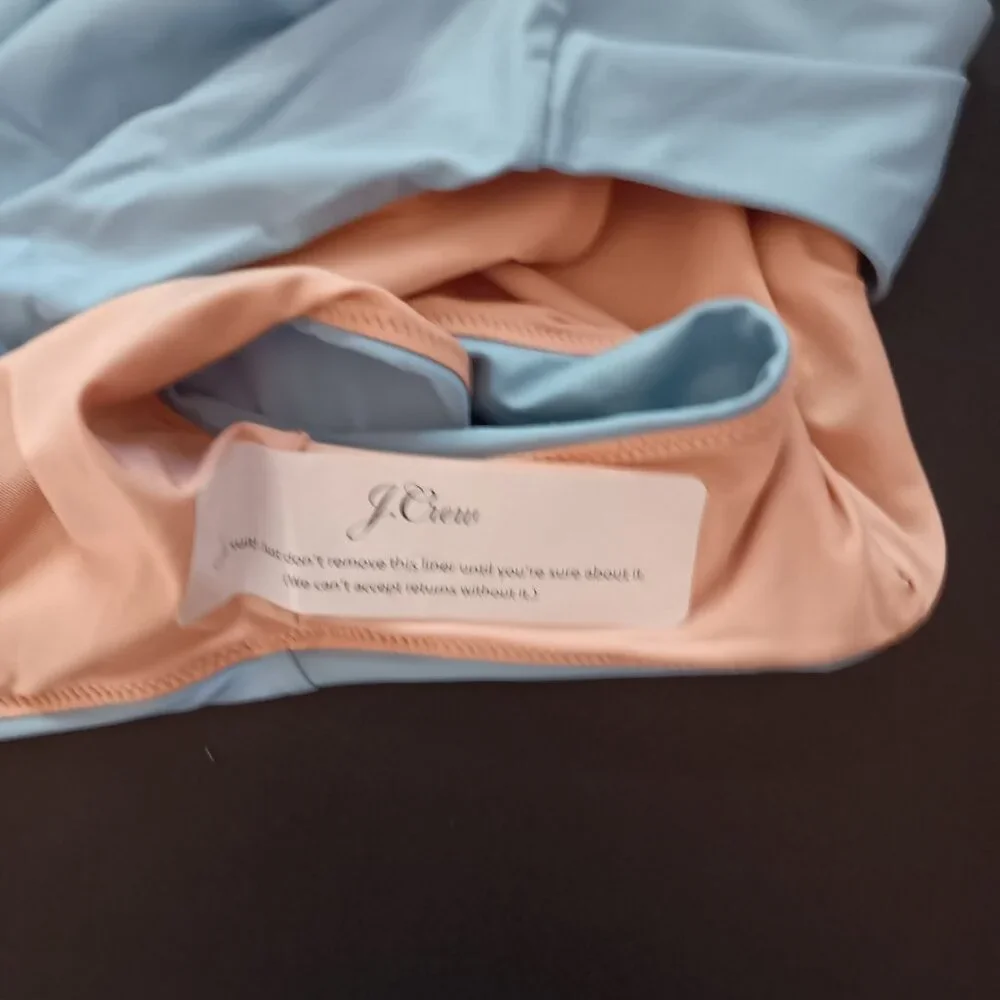 J Crew Women's High Rise Bikini Bottom BF178 Blue 2X NWT
